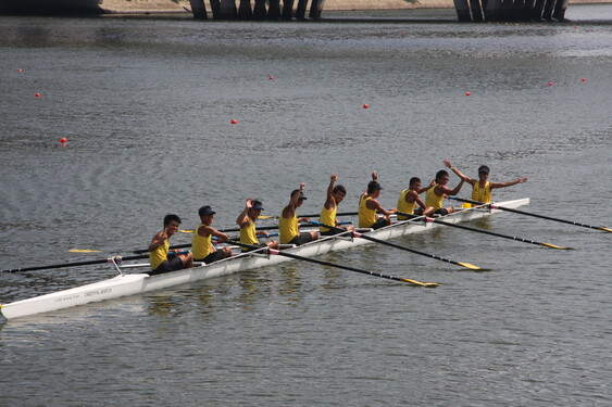 Champion of Men’s Coxed Eight with the scull supported by Oriental Watch Group.